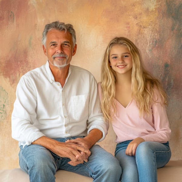 The perfect father and daughter portrait